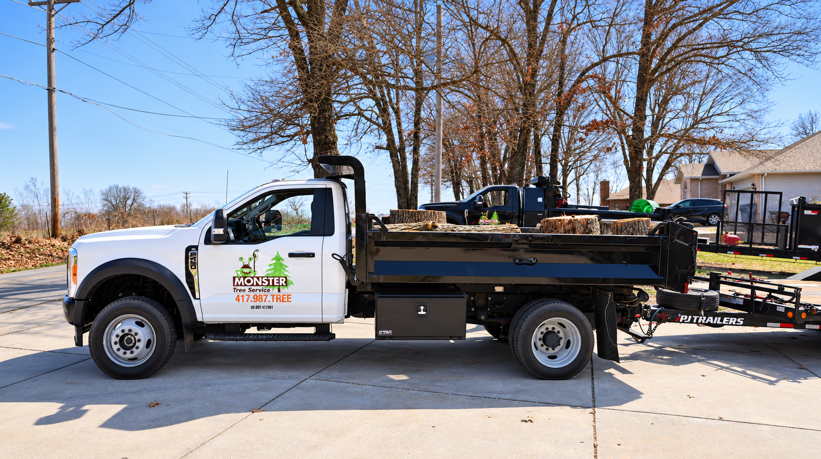 Monster Tree Service of Springfield and Branson service truck